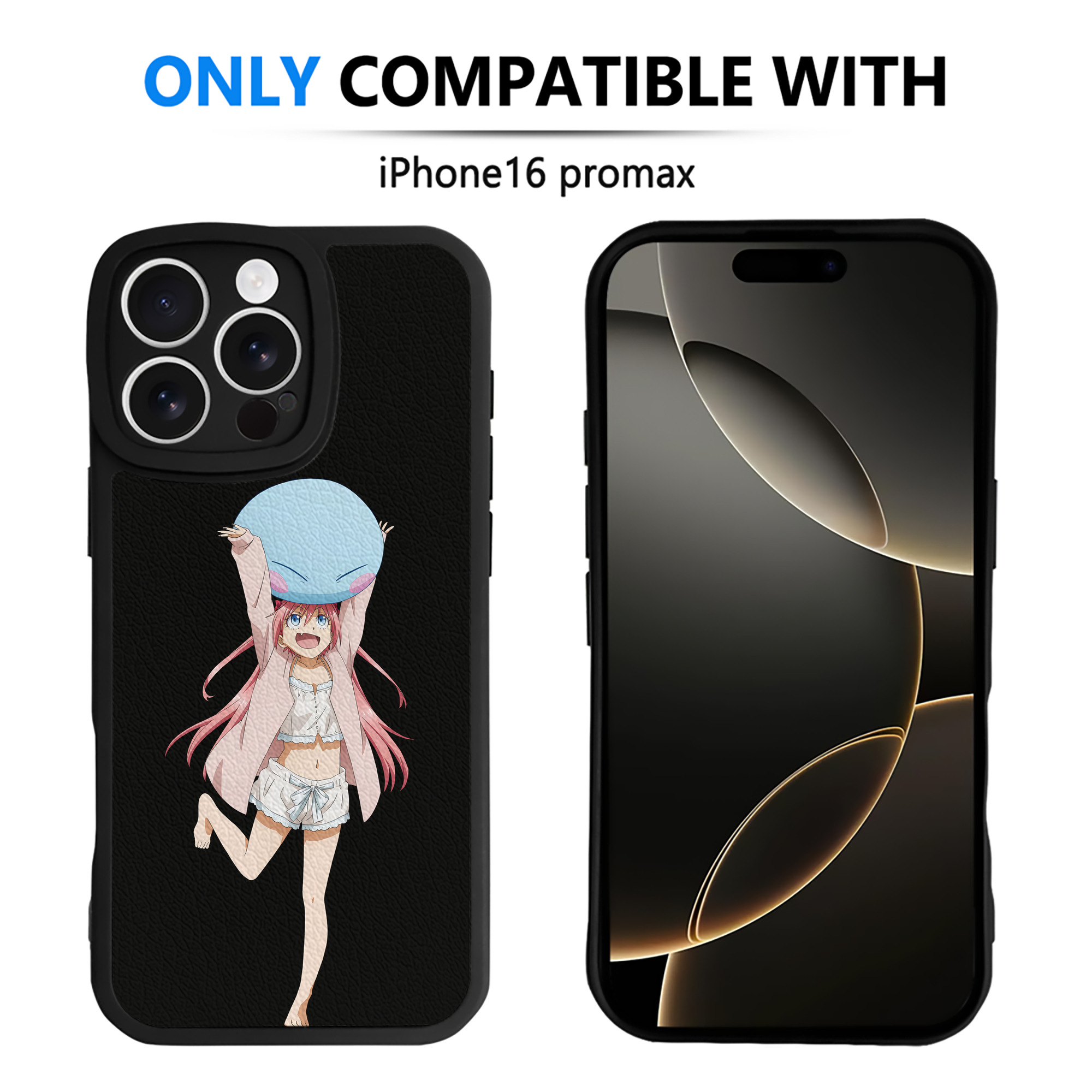 （画像用） 転スラ Regarding Reincarnated to Slime 【iPhone 16シリーズ対応】シリコンスマホケース（レザー調） 材質：シリコン